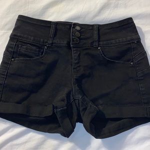 Black Jean Shorts